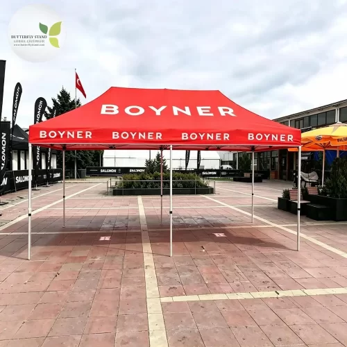 300x600 baskılı stand çadırı