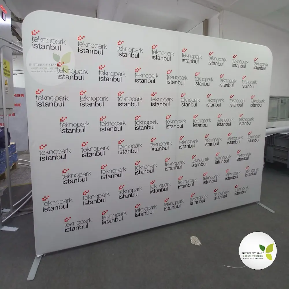 Kumaş Stand Düz 250x400cm (Tekstil Baskılı Boru Pano Banner) - Görsel 2